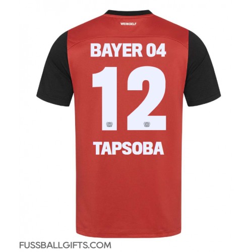 Bayer Leverkusen Edmond Tapsoba #12 Fußballbekleidung Heimtrikot 2024-25 Kurzarm